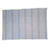 Pangi stof – Licht met blauw ruit- en streeppatroon, 1 meter breed, verkoop per meter